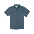 Men’s Solid Navy UPF50+ Stretch Quick Dry Short Sleeve Button Up Shirt