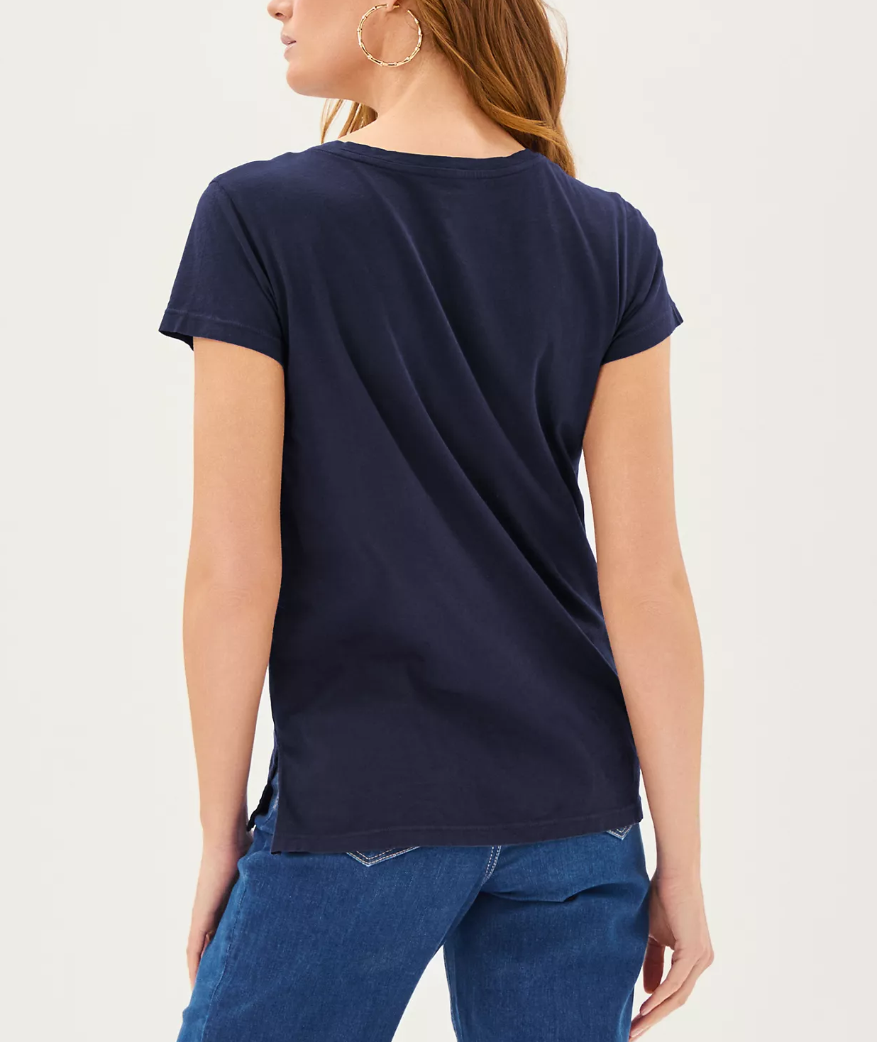 Women’s V Neck Straight Fit Short Sleeve Pullover Tee