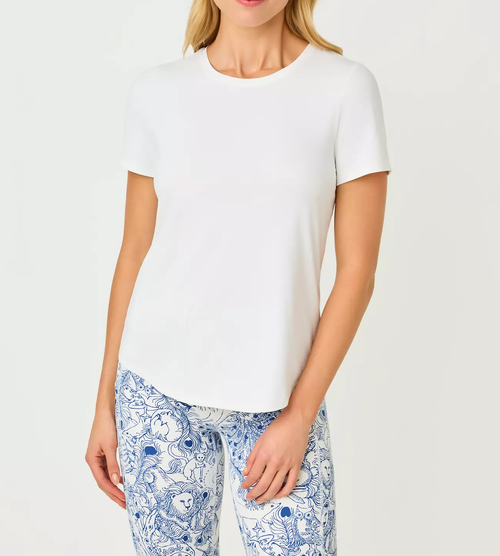 Crewneck Moisture Wicking Short Sleeve Shirttail Hem Tee