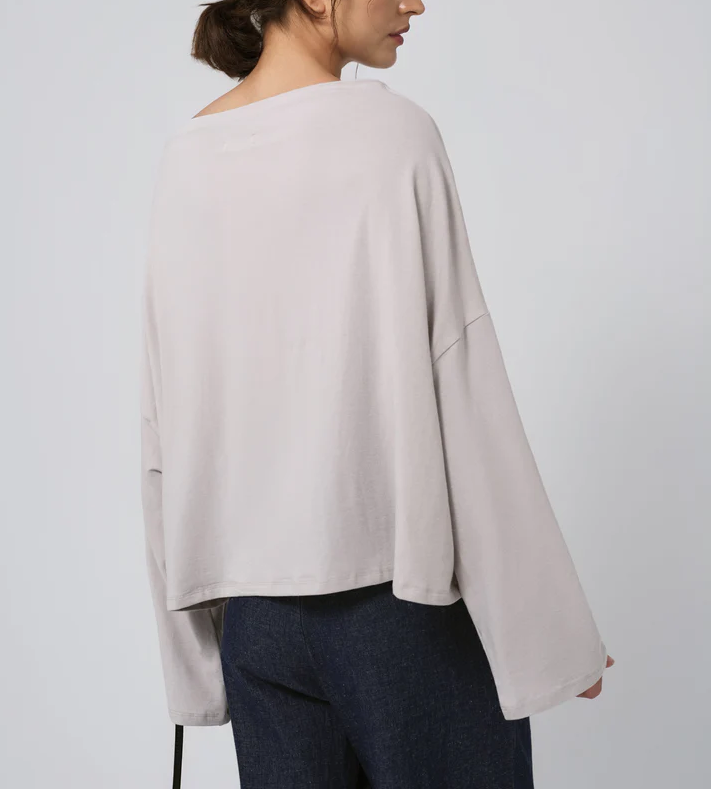 Women’s Off Shoulder Stretch Knit Long Sleeve Pullover Top