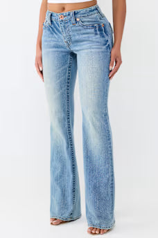 Women’s Mid Rise Bootcut Stretch Denim Jeans