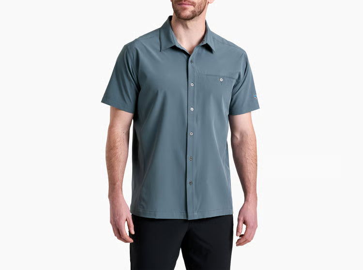Men’s Slate UPF30+ Quick Dry Performance Short Sleeve Button Up Shirt