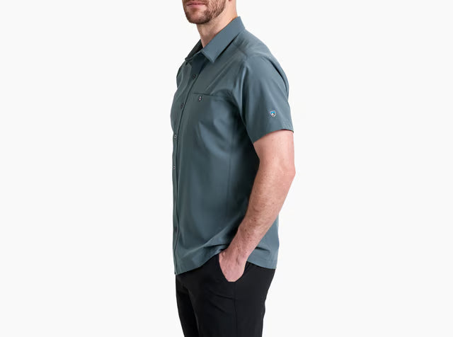 Men’s Slate UPF30+ Quick Dry Performance Short Sleeve Button Up Shirt