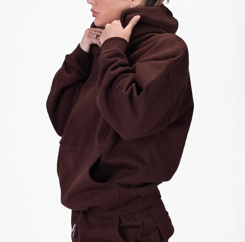 Oversized Heavyweight Cotton Brushed Lining Pullover Hoodie
