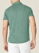 Men’s 3 Button Ultra-Light Linen Jersey Short Sleeve Polo Shirt