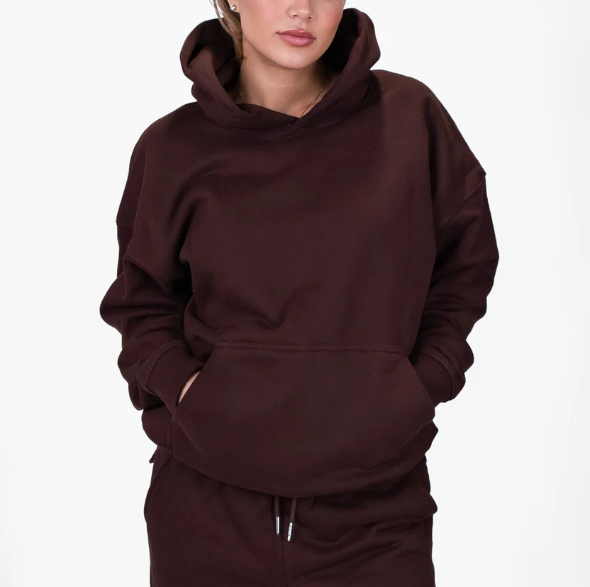 Oversized Heavyweight Cotton Brushed Lining Pullover Hoodie