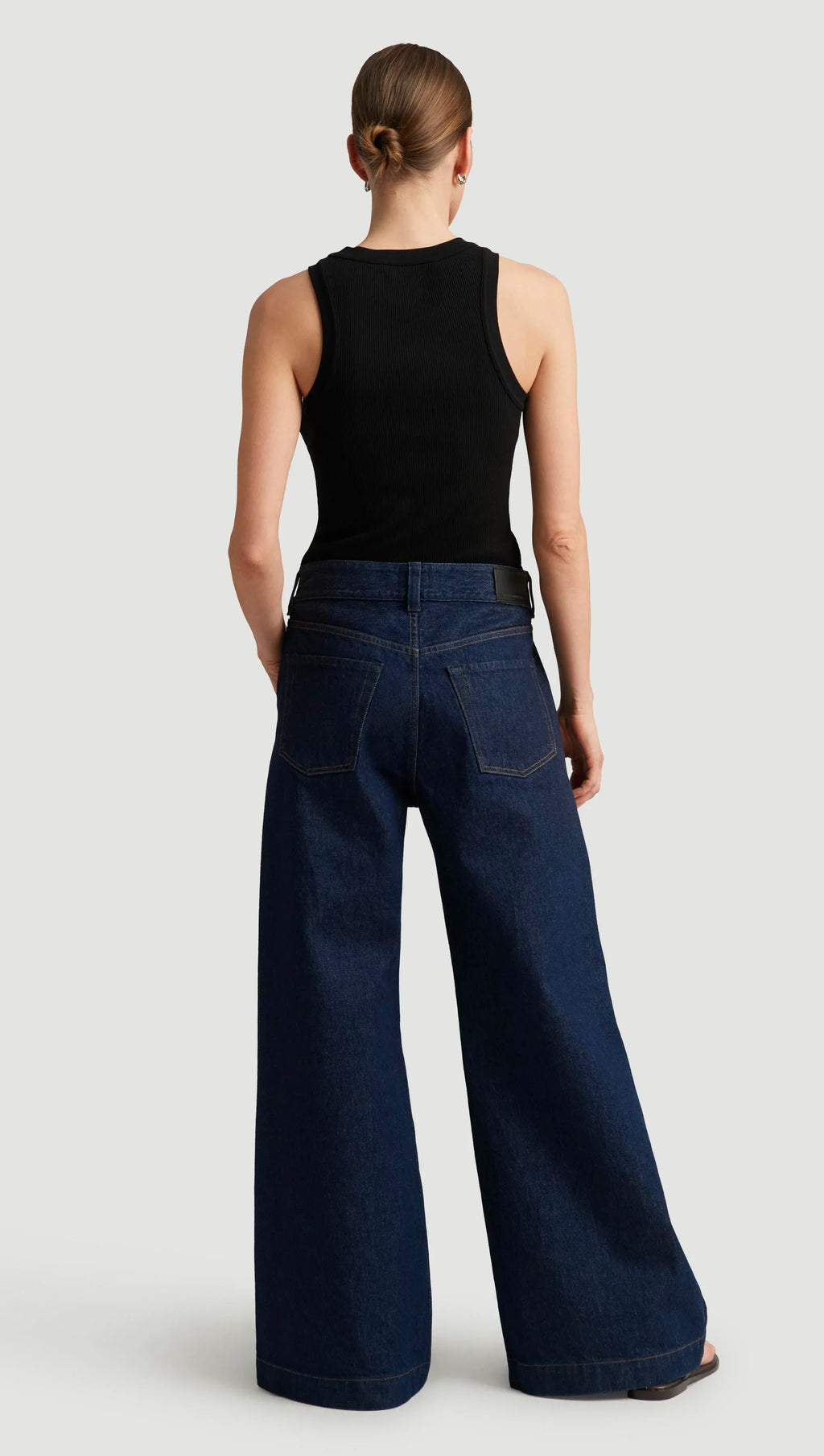 Women’s High Waist Rigid Regenerative Cotton Wide Leg Trouser Jeans