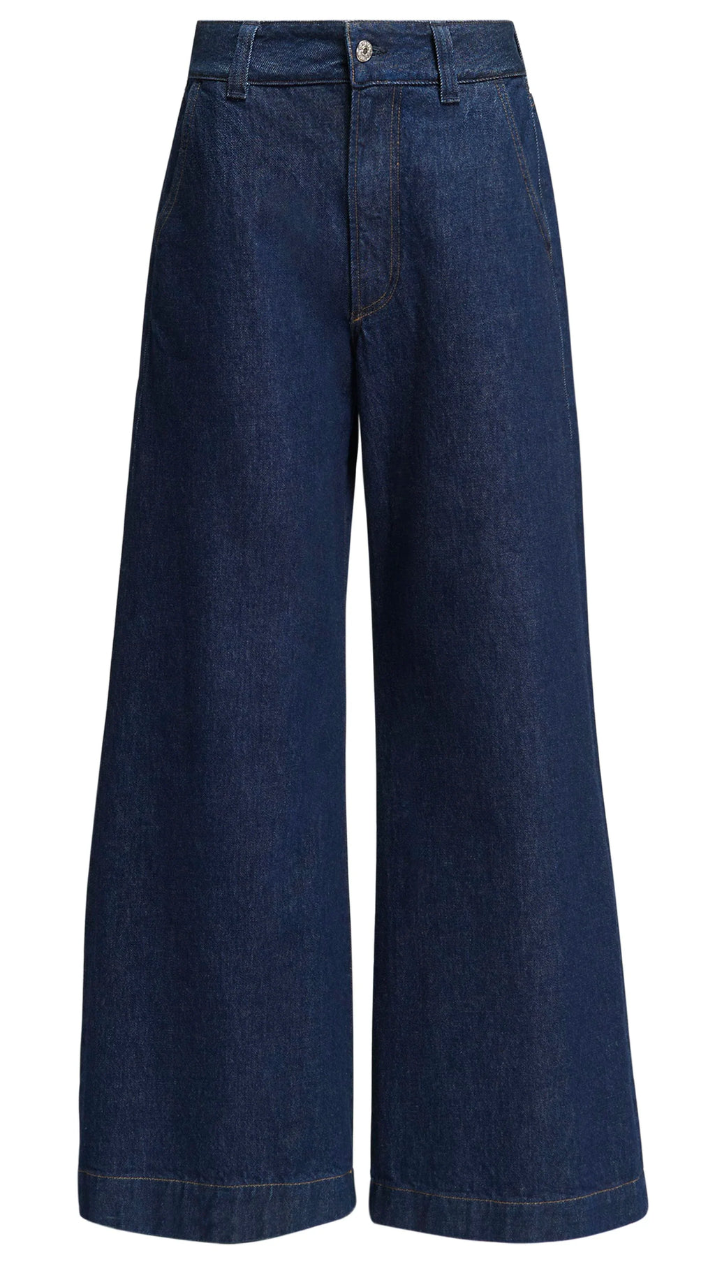 Women’s High Waist Rigid Regenerative Cotton Wide Leg Trouser Jeans