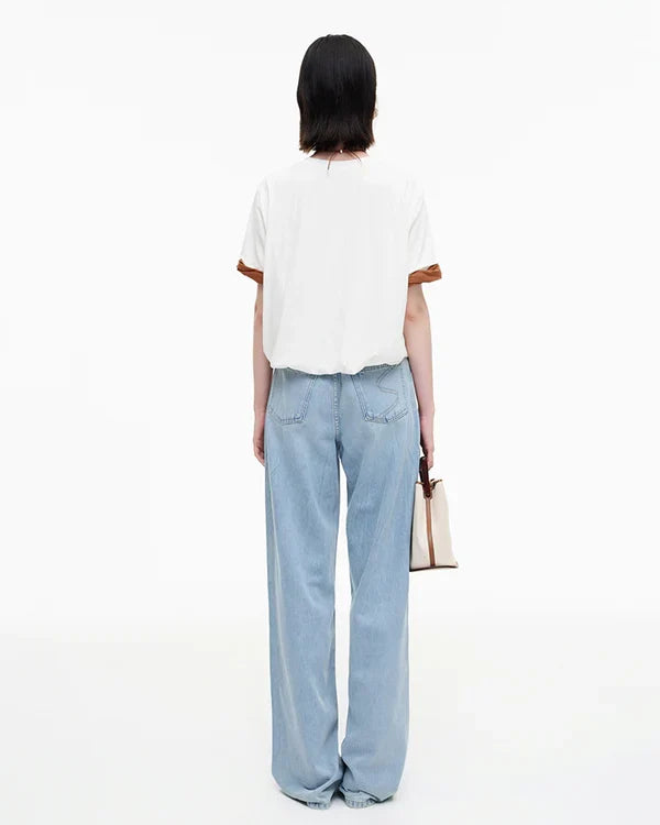 Light Wash High Waist Loose Wide Leg Denim Jeans